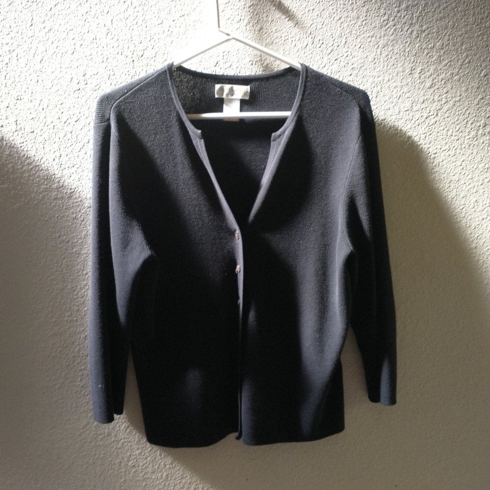 Worthington black cardigan with 3/4 sleeves. Small